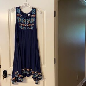 Sundance navy embroidery dress